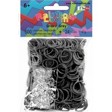 RAINBOW LOOM Original gumičky 600 kusov šedé