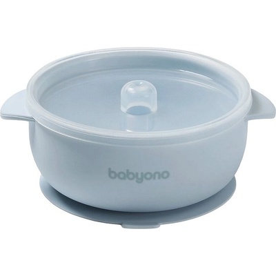 Babyono Силиконова купа с вендуза и капак Babyono - Синя (5901435417706)