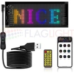  LED Matrix Panel ► Гъвкав Водоустойчив Програмируем Екран за Автомобили IP65 20 х 64 pxl 10 x 35 см (0972)