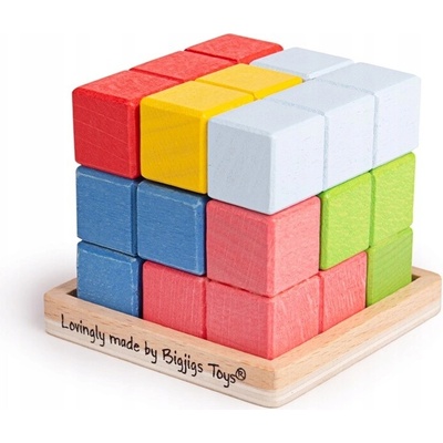Bigjigs Toys Logická skládačka tetris 33020 dřevěná