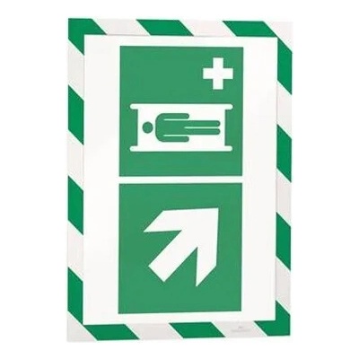 DURABLE Informačný panel, A4, magnetický, DURABLE "DURAFRAME MAGNETIC SECURITY", zelený-biely