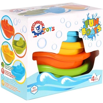 Teddies Lodě/lodičky do vody 4ks plast 11cm v krabičce 12x95x6cm 12m+