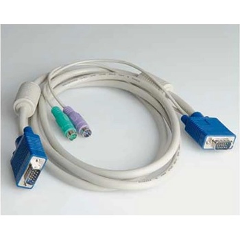 Roline Cable KVM, 15pin SPHD M - HD15M/2xPS2 M, 1.8m (11.99.5510)