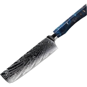 HARAHU Дамаски кухненски нож SE-37603 - Nakiri / Син KP37603