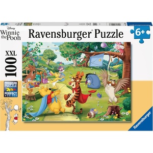 Ravensburger Пъзел Ravensburger от 100 XXL части - Мечо Пух идва на помощ (7012997) - baby