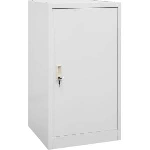 vidaXL Шкаф за екипировка за езда, светлосив, 53x53x105 см, стомана (339604)