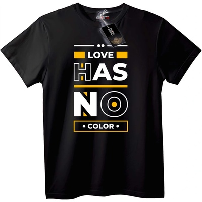 NOONEBRAND Тениска Любовта Няма Цвят - 2XL, Black