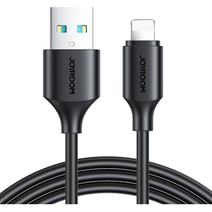JOYROOM Кабел USB-A към Lightning Joyroom S-UL012A9 2.4A/0.25m (черен) (S-UL012A9 0.25M LB)