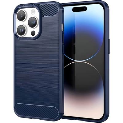 HARAHU Carbon Shield TPU калъф за Apple iPhone 14 Pro - Син KP38129 (38129)