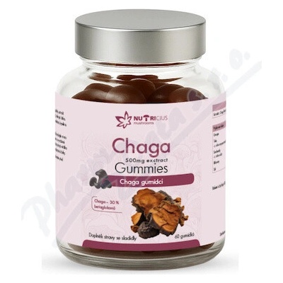 Nutricius Čaga 500mg gumové cukríky 60 ks