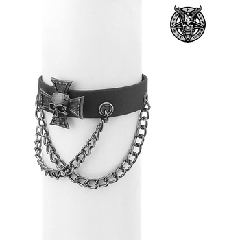 Image 1 of Leather & steel fashion гривна black skull - lsf1 127