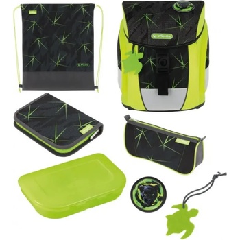 Herlitz Ученически комплект чанта-раница, мешка, несесери, кутия + значки FiloActive Plus Wild Life - Herlitz