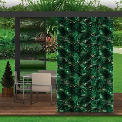 Mondo Italia Zahradní závěs do altánku MIGD256 palmové listí Zelená 155x240 cm