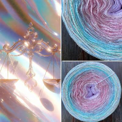 Příze Čarovné klbko (3n) 1000m Zodiac - Libra glitter light pink