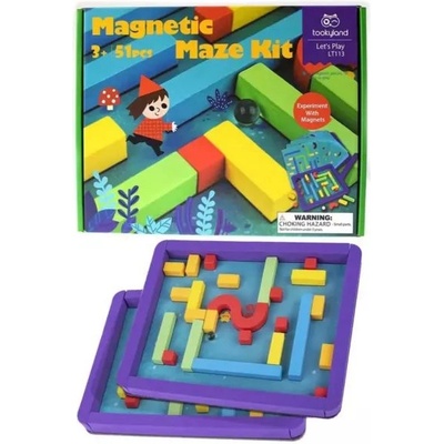 Tooky Toy Tooky Toy: Магнитен лабиринт с топчета - пъзел игра (LT113)