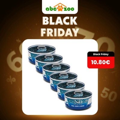 N&D cat tuna squid & shrimp 6 x 70 g