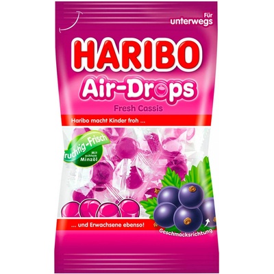 Haribo Air-Drops Fresh Cassis Černý rybíz 100 g