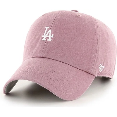 47 brand Шапка 47 brand MLB Los Angeles Dodgers в розово с апликация B-BSRNR12GWS-QC (B.BSRNR12GWS.QC)