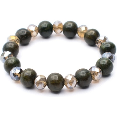 Milujeme Kameny dřevěné korálky a křišťálové sklo kulička M33NK67