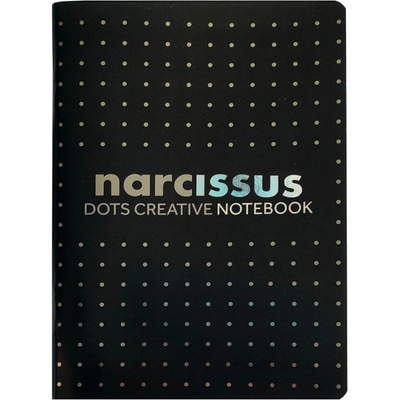 Narcissus Narcis sešit DOTS A5 60l černý balení 6 ks