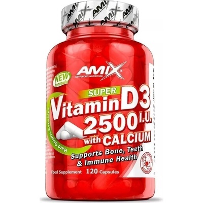 Amix Super Vitamín D3 2500 IU s Calcium 250 mg 120 kapsúl