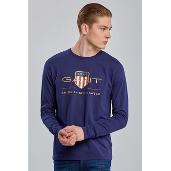 Gant tričko Archive Shield LS T-Shirt modré