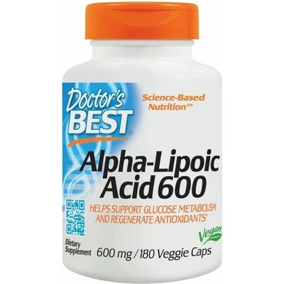 Doctor’s best yselina alfa-lipoová kyselina 600 mg 180 vegetariánskych kapsúl