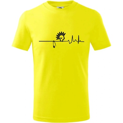 Ekg punk tričko detské citrónová