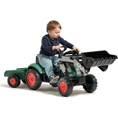 Falk Šlapací traktor 2054ML Farm Lander Vintage s nakladačem a vlečkou – Zboží Dáma