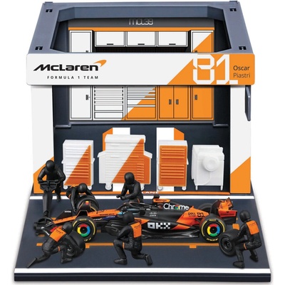 Bburago Formula Racing F1 Pit Pass set McLaren Team MCL39 2025 81 Oscar Piastri 1:43