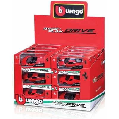 Bburago Autá Race+Play DRIVE Ferrari 1:64 assort