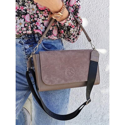 Grosso Hnedosivá kabelka na rameno/crossbody GS-3144-taupe