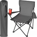 Trizand Stolička pre rybárčenie a turistiku odtiene šedej a striebornej