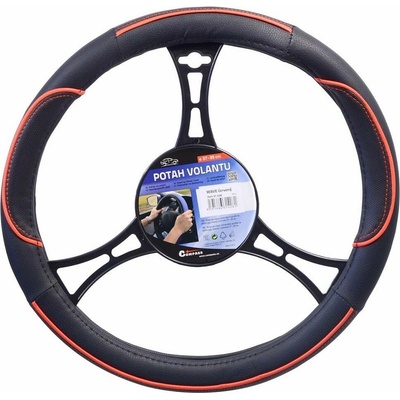 Compass Univerzální potah volantu Wave 37 - 39 cm černo / červený -