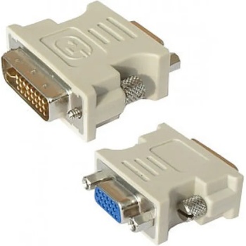 Image 1 of DeTech Преходник DeTech, от DVI-I(м) към VGA(ж), бял (df17112)