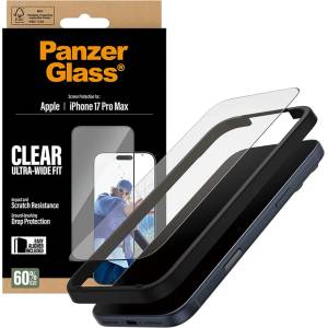 Panzer - Ултраширок протектор за екран с EasyAligner - iPhone 17 Pro Max - Черен
