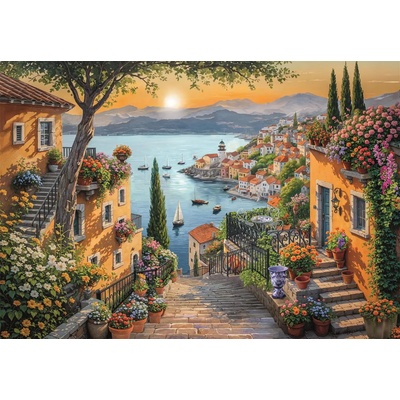 Clementoni - Puzzle Steps To The Harbor - 1 500 piese
