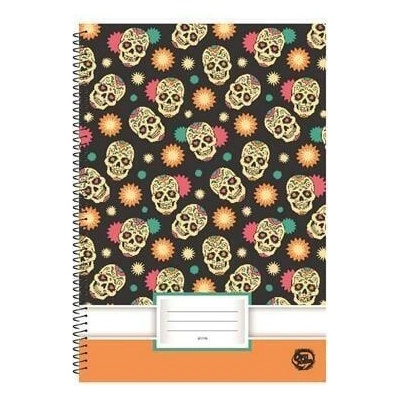 OPTISCHOOL Spirálový sešit Skull A4 čistý