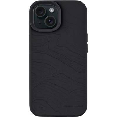 Tactical iPhone 15 TACTICAL MAGFORCE BEAVER силиконов калъф за телефон с вътрешна част от микрофибър и плюш, топографски мотив, ЧЕРЕН (57983126360)