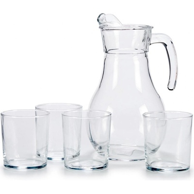 Vivalto Džbán 1,8 l Transparentní Sklo + Sada sklenic 4 x 40 cl