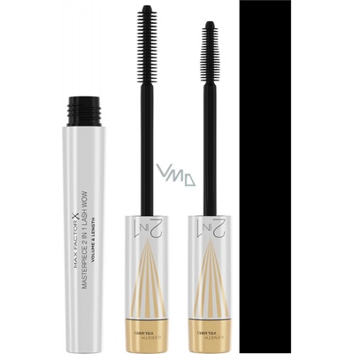 Max Factor Masterpiece 2v1 Lash Wow Predlžujúca a objemová riasenka 001 Black 7 ml