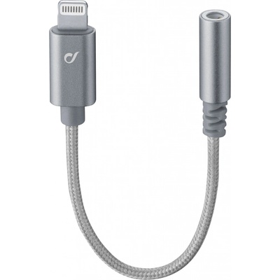 Extra odolný adaptér Cellularline Music Enabler z konektoru Lightning na 3,5 mm jack, MFI certifikace, šedý – Zboží Živě