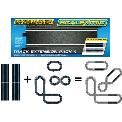 Rozšíření trati SCALEXTRIC C8526 Track Extension Pack 4 Straights