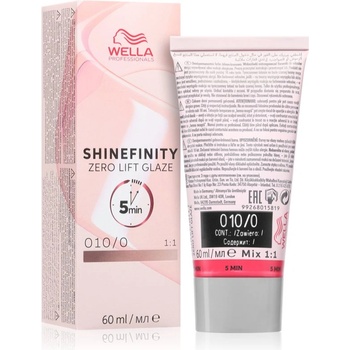 Wella Shinefinity Zero Lift Glaze полу-перманентна боя за коса цвят 010/0 Lightest Blonde Natural 60ml