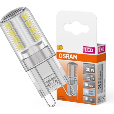 Osram LED žárovka Classic kapsle čirá G9 2,6 W 320 lm studená bílá