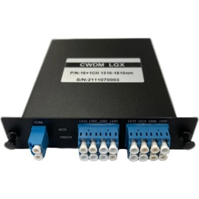 Conneu CWDM мултиплексор 16 канала, 1310-1610 nm, LC-UPC, LGX касета (CNCWDM-LGX-16ch-1310-1610-LC)