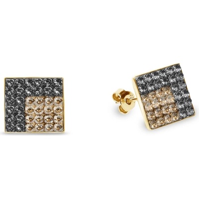Spark šedé se Swarovski Elements Kingdom Studs KGFM6SNGS Silver Night