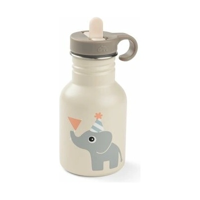 Done by Deer Dětská nerezová láhev Celebration 350 ml Písková