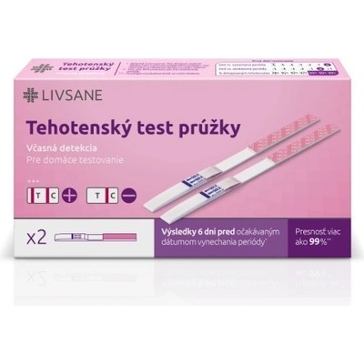 Livsana Tehotenský test prúžky včasná detekcia 2 ks