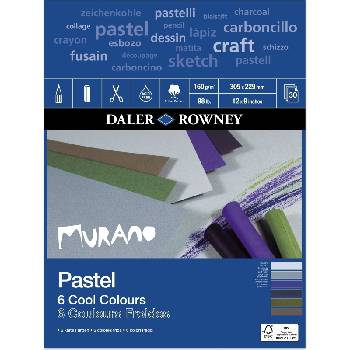 Daler-Rowney Murano Pastel Paper Скицник 30, 5 x 22, 9 cm 160 g Cool Colours (438032209)